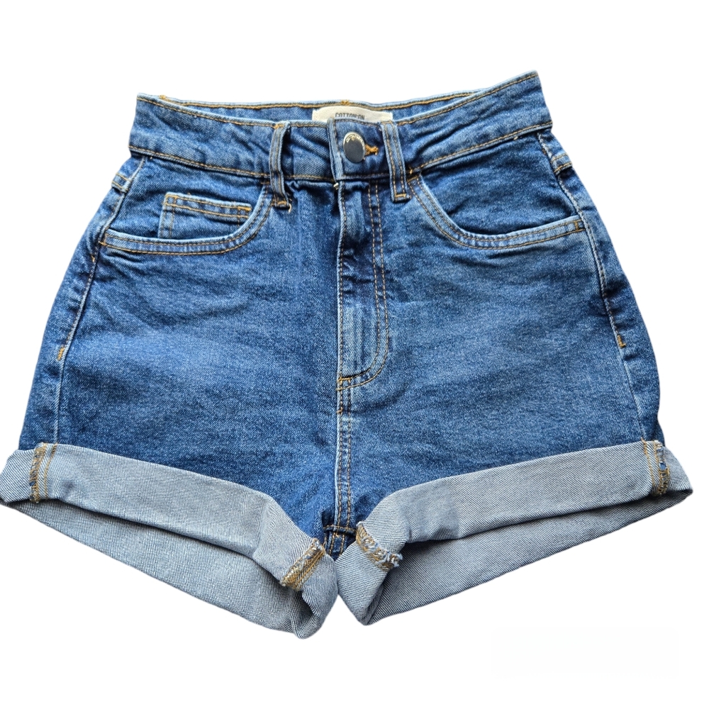 COTTON: ON High Rise Women Denim Shorts